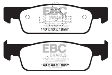 EBC 2016-2017 Smart Fortwo 0.9L Turbo Yellowstuff Front Brake Pads - 0