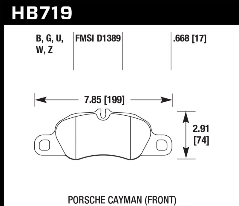 Hawk 13-16 Porsche 911 Front HPS 5.0 Brake Pads - 0