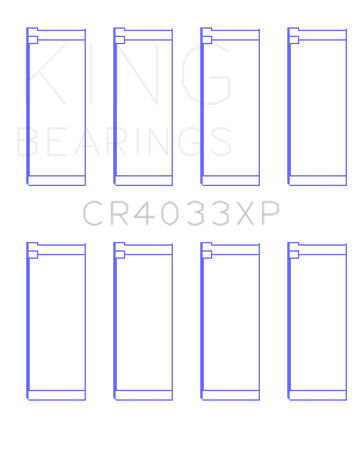 King Engine Bearings Honda F20C/F22C/97-01 H22A4 Rod Bearing Set - Size +0.25mm