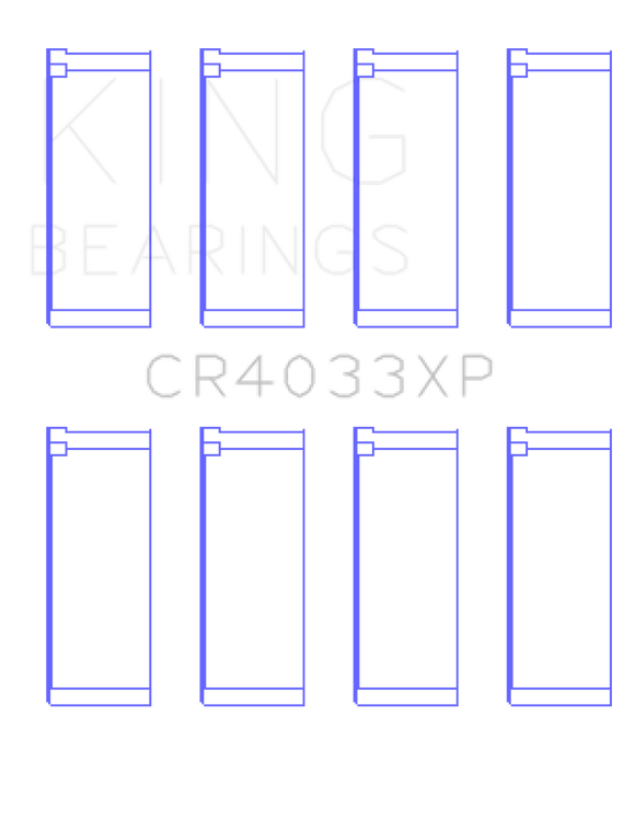 King Engine Bearings Honda F20C/F22C/97-01 H22A4 Rod Bearing Set - Size +0.25mm