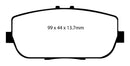 EBC 06-15 Mazda Miata MX5 2.0 Redstuff Rear Brake Pads-3