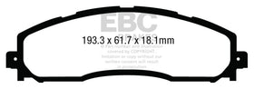 EBC 13+ Ford F250 (inc Super Duty) 6.2 (2WD) Extra Duty Rear Brake Pads