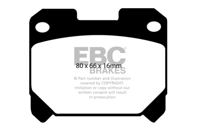 EBC 93-98 Toyota Supra 3.0 Twin Turbo Yellowstuff Rear Brake Pads - 0