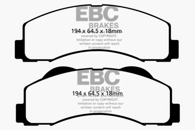 EBC 15+ Ford Expedition 3.5 Twin Turbo 2WD Yellowstuff Front Brake Pads - 0