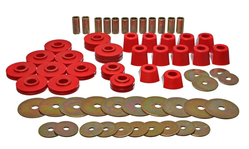 Energy Suspension 67-95 K5 Blazer /  67-70 Denali XL/Suburban/Yukon XL 4WD Red Body (Cab) Mount Set - 0