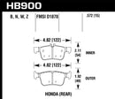 Hawk 16-19 Honda Civic (Excludes Si and Type R) HP+ Street Rear Brake Pads-1