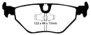 EBC 92-95 BMW M3 3.0 (E36) Bluestuff Rear Brake Pads-2