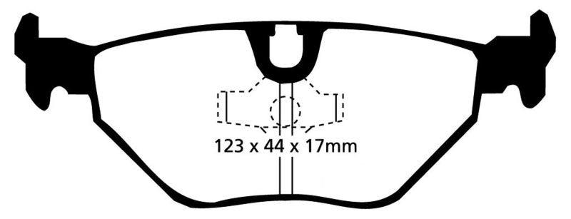 EBC 92-95 BMW M3 3.0 (E36) Bluestuff Rear Brake Pads - 0