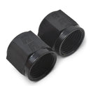 Russell Performance -6 AN Tube Nuts 3/8in dia. (Black) (2 pcs.)-6