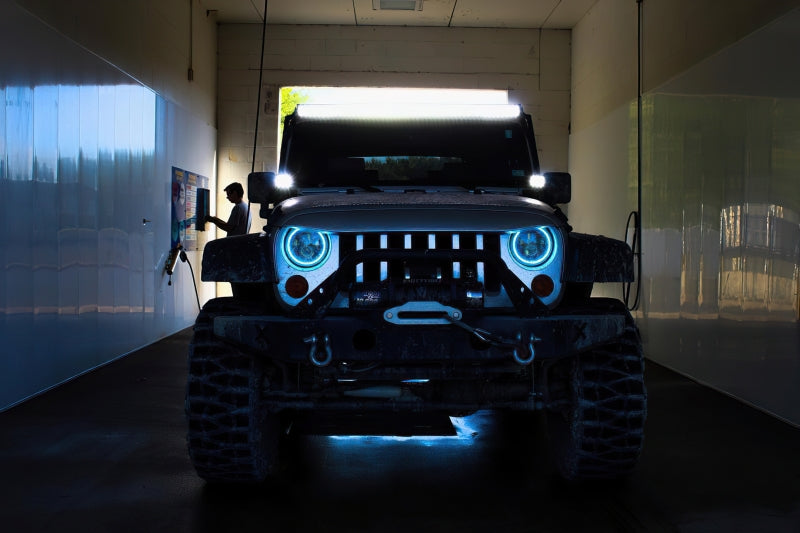 Oracle 7in High Powered LED Headlights - Black Bezel - ColorSHIFT 2.0