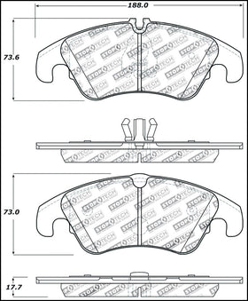 StopTech Performance 08-10 Audi A5 / 10 S4 / 09-10 Audi A4 (except Quattro) Front Brake Pads
