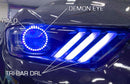 Oracle 15-17 Ford Mustang Dynamic RGB+A Pre-Assembled Headlights - Black Edition - ColorSHIFT-11