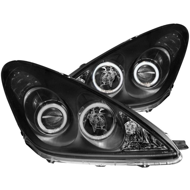 ANZO 2002-2003 Lexus Es300 Projector Headlights w/ Halo Black - 0