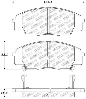 StopTech Performance 00-09 S2000/06+ Civic Si/02-06 RSX-S (non base) Front Brake Pads - 0