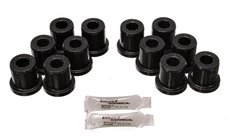 Energy Suspension 81-89 Toyota FJ40/FJ60 Landcruiser 2/4WD Blk Front Leaf Spring Bushing Set - 0