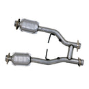 BBK 96-04 Mustang 4.6 GT / Cobra Short Mid H Pipe w Catalytic Converters 2-1/2 For Long Tube Headers-9