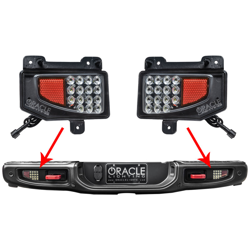 Oracle Rear Bumper LED Reverse Lights for Jeep Gladiator JT w/ Plug & Play Harness - 6000K - 0