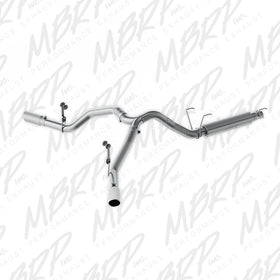 MBRP 14-16 Ram 2500/3500 6.4L 4in AL Single Side Dual Outlet Cat Back Exhaust - 0