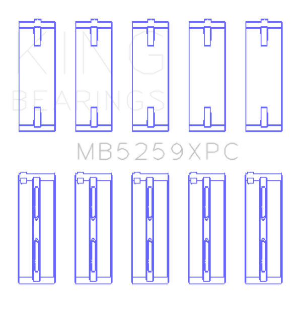 King Honda A-Series/B-Series/K-Series pMaxKote Performance Main Bearing Set - Size +.026mm