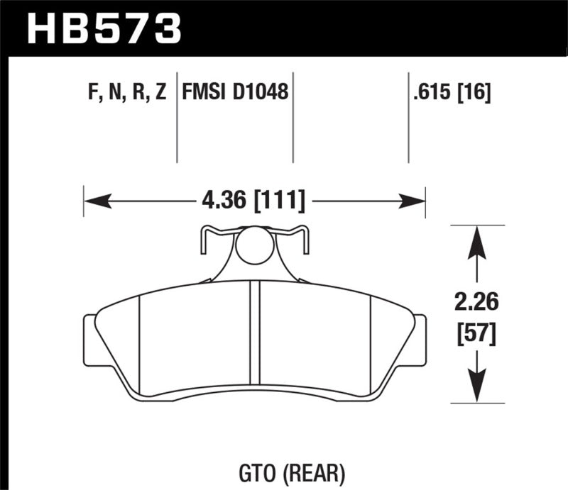 Hawk 04-06 Pontaic GTO HPS 5.0 Rear Brake Pads - 0