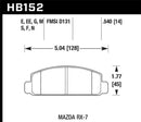 Hawk Mazda RX-7 HPS Street Front Brake Pads-3
