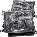 ANZO 1997-2000 Toyota Tacoma Crystal Headlights Black-1