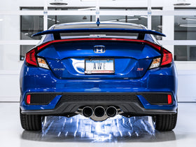 AWE Tuning 17-20 Honda Civic Si 1.5L Turbo Dual-to-Triple Tip Conversion Kit - Chrome Silver Tip - 0