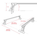Go Rhino 20-22 Jeep Gladiator JT/16-22 Toy. Tacoma/05-21 Nssn Frontier XRS Cross Bars Kit - Tex. Blk-6