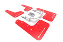 Rally Armor 17-21 Honda Civic EX/EX-L/LX (Hatchback) Red UR Mud Flap White Logo-1