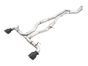 AWE Tuning 2020 Toyota Supra A90 Resonated Track Edition Exhaust - 5in Diamond Black Tips