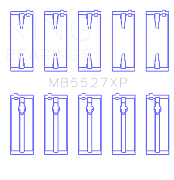 King Engine Bearings Toyota 4AGE/4AGZE 16V 1.6L Performance Main Bearing Set - Size STD