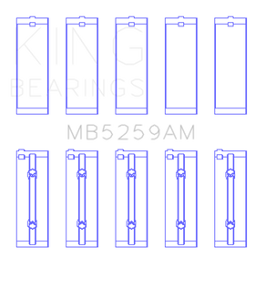 King Engine Bearings Acura B18A1/B1/C1/C5 K20A/K24A Main Bearing Set - Size STD - 0