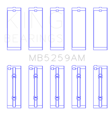 King Engine Bearings Acura B18A1/B1/C1/C5 K20A/K24A Main Bearing Set - Size STD - 0