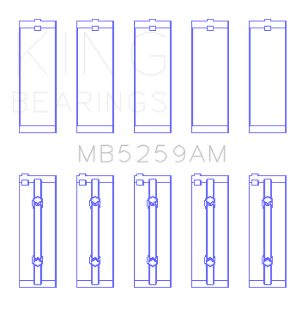 King Engine Bearings Acura B18A1/B1/C1/C5 K20A/K24A Main Bearing Set - Size STD