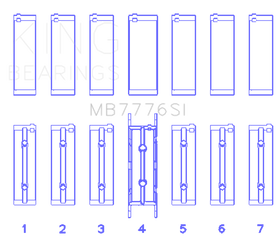 King Engine Bearings BMW N55B30A/N53B30A/N52B30A Main Bearing Set - Size +0.25mm - 0