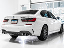 AWE Tuning 2019+ BMW M340i (G20) Non-Resonated Touring Edition Exhaust - Quad Chrome Silver Tips-2