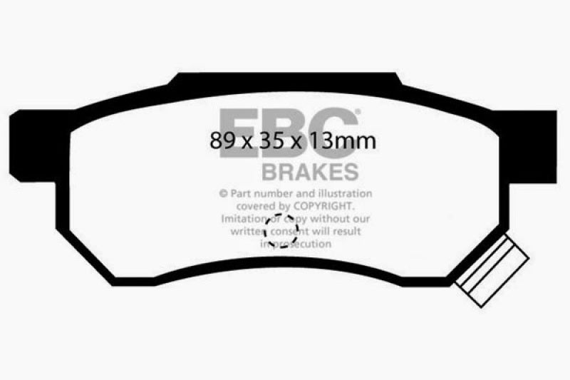 EBC 92-94 Acura Integra 1.7 Vtec Greenstuff Rear Brake Pads - 0