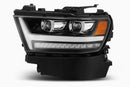 AlphaRex 19-20 Ram 1500HD PRO-Series Proj Headlights Plnk Style Jet Blk w/Activ Light/Seq Signal/DRL-3