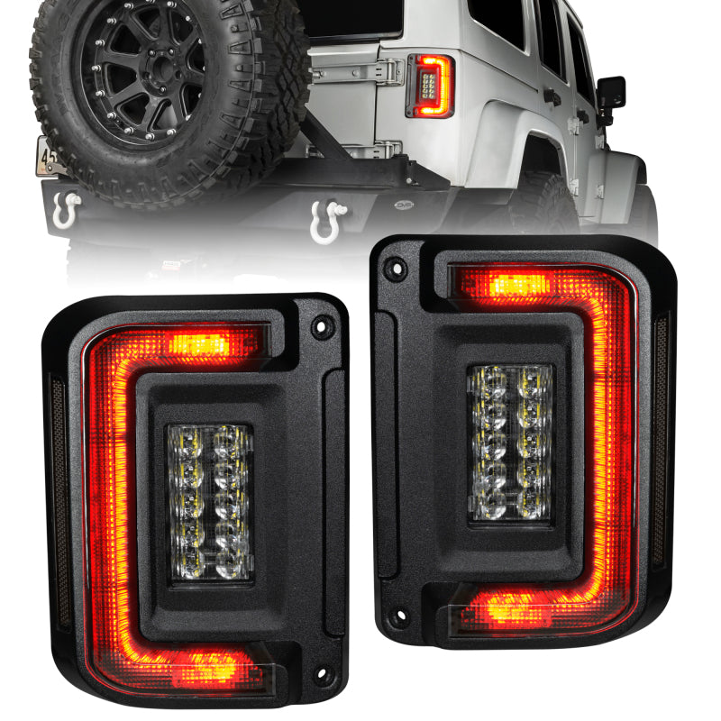 Oracle 07-17 Jeep Wrangler JK Flush Mount LED Tail Lights - Tinted