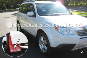 Rally Armor 09-13 Subaru Forester Red UR Mud Flap w/ White Logo - 0