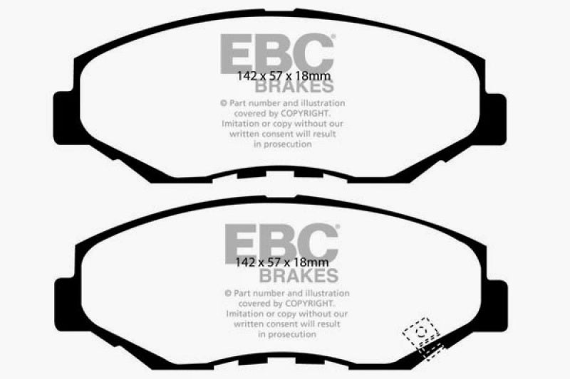 EBC 13-15 Acura ILX 1.5 Hybrid Yellowstuff Front Brake Pads - 0