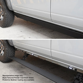 Go Rhino 14-23 Toyota 4Runner 4dr E1 Electric Running Board Kit - Protective Bedliner Coating - 0