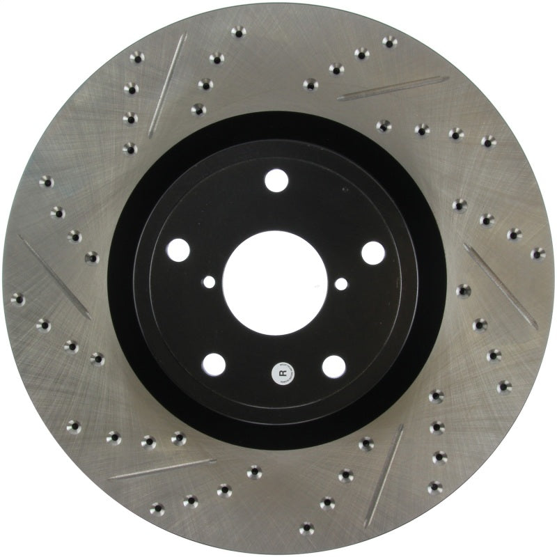 StopTech 05-10 Subaru Impreza WRX/STi Slotted & Drilled Right Front Rotor - 0