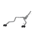 MBRP 19-21 Chevy Silverado 1500 6.2L 2.5in Dual Split Rear Cat Back w/ Quad Carbon Fiber Tips- T304-1