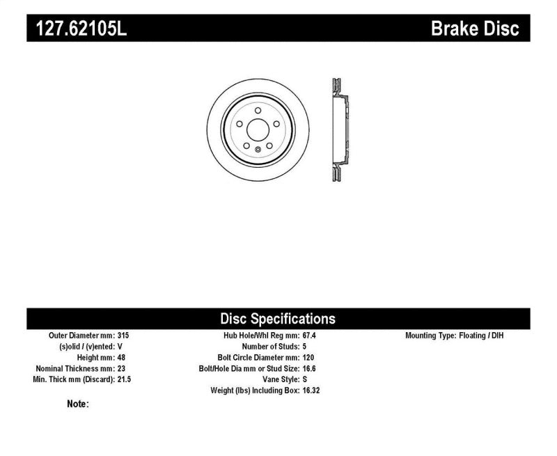 StopTech Slotted & Drilled Sport Brake Rotor - 0