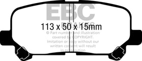 EBC 07-13 Acura MDX 3.7 Ultimax2 Rear Brake Pads - 0
