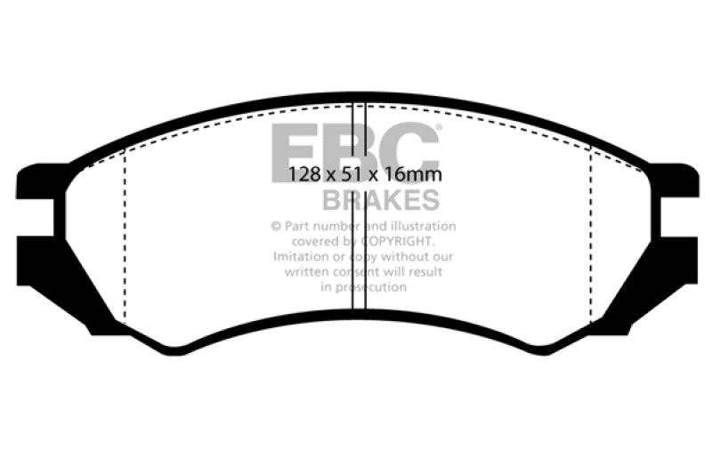 EBC 91-93 Nissan NX 2.0 (ABS) Yellowstuff Front Brake Pads - 0