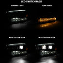 ANZO 2009-2018 Dodge Ram 1500 Led Projector Plank Style Switchback H.L Halo Black Amber (OE Style)-3