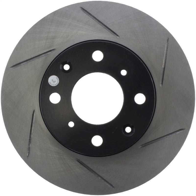 StopTech Power Slot 93-00 Honda Civic DX w/ Rr Drum Brakes Front Left Rotor - 0