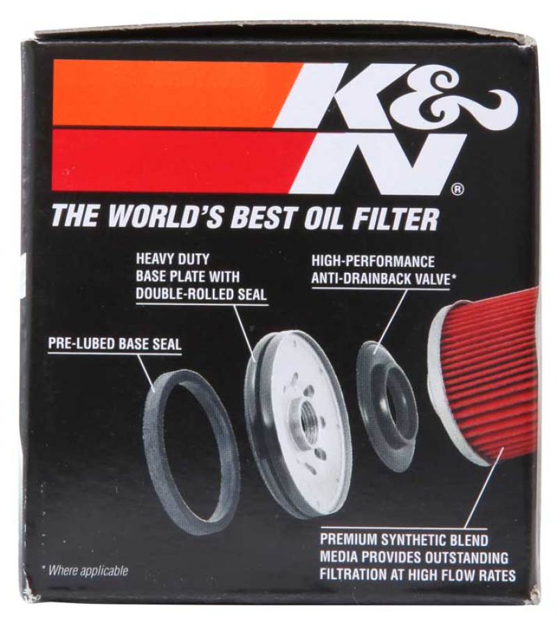 K&N Suzuki / Arctic Cat / Cagiva / Kawasaki / Kymco / Aprilia 2.813in OD x 3.031in H Oil Filter - 0